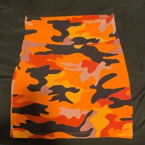Orange camo skirt